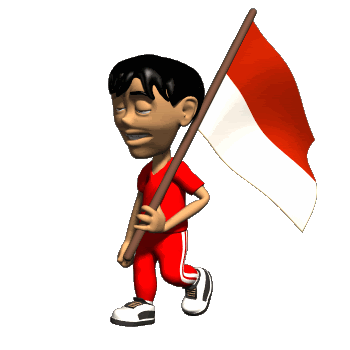 Animasi Bendera Indonesia Bergerak
