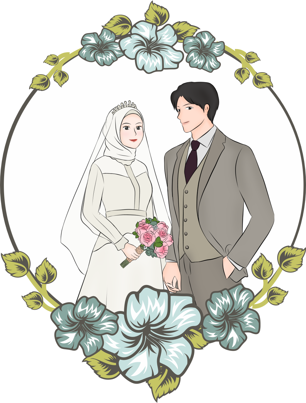 Animasi Bergerak Pernikahan Islami