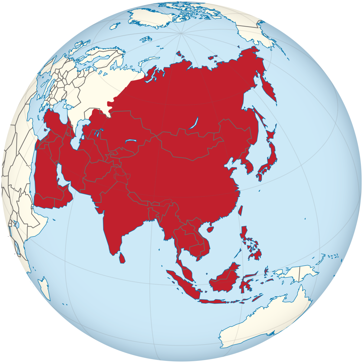 Asiatische Weltkarte