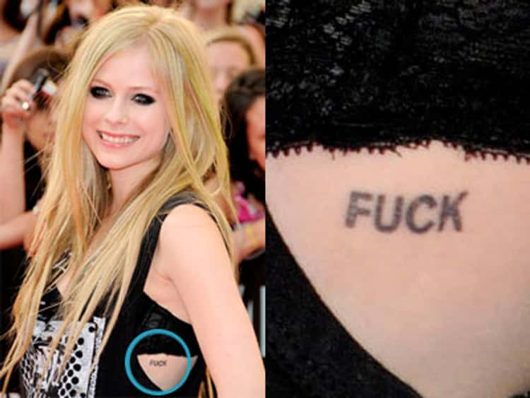Avril Lavigne Star Tattoo