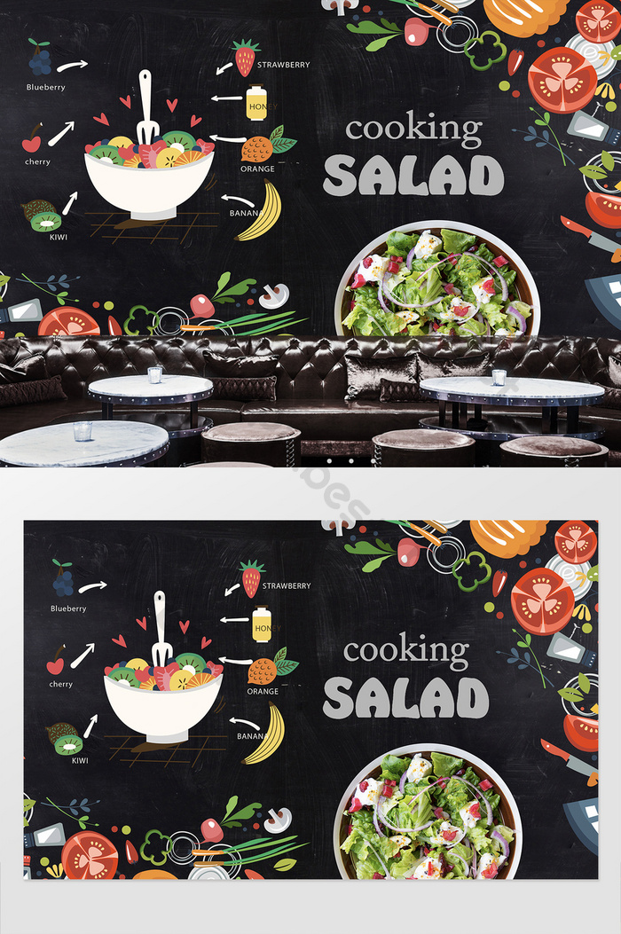 Background Salad Buah