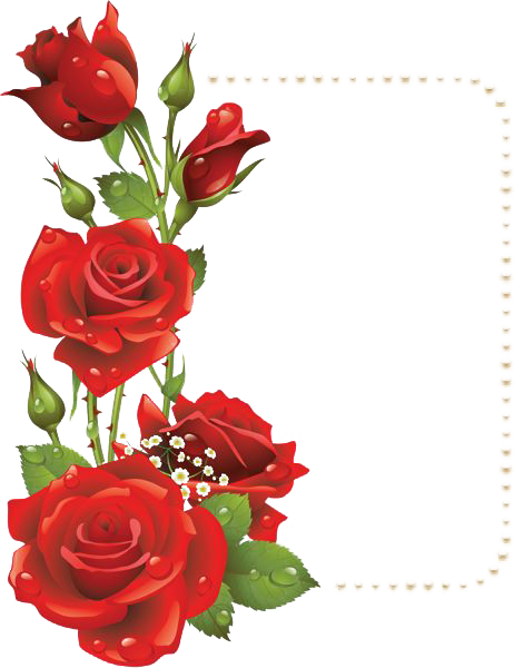 Bingkai Bunga Merah