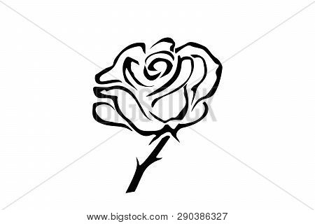 Black And Grey Rose Hand Tattoo