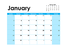 Blank Wall Calendar Template