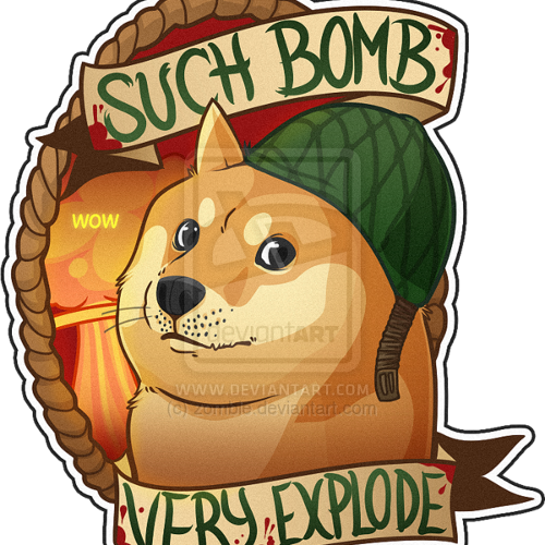 Bomb Doge Sticker