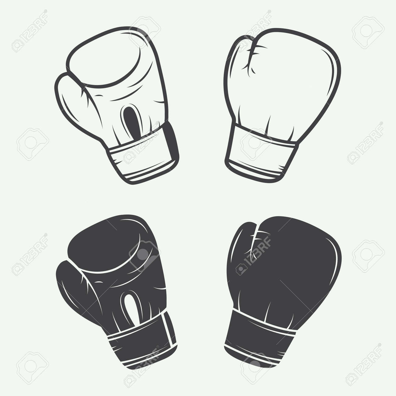 Boxing Gloves Vector Free