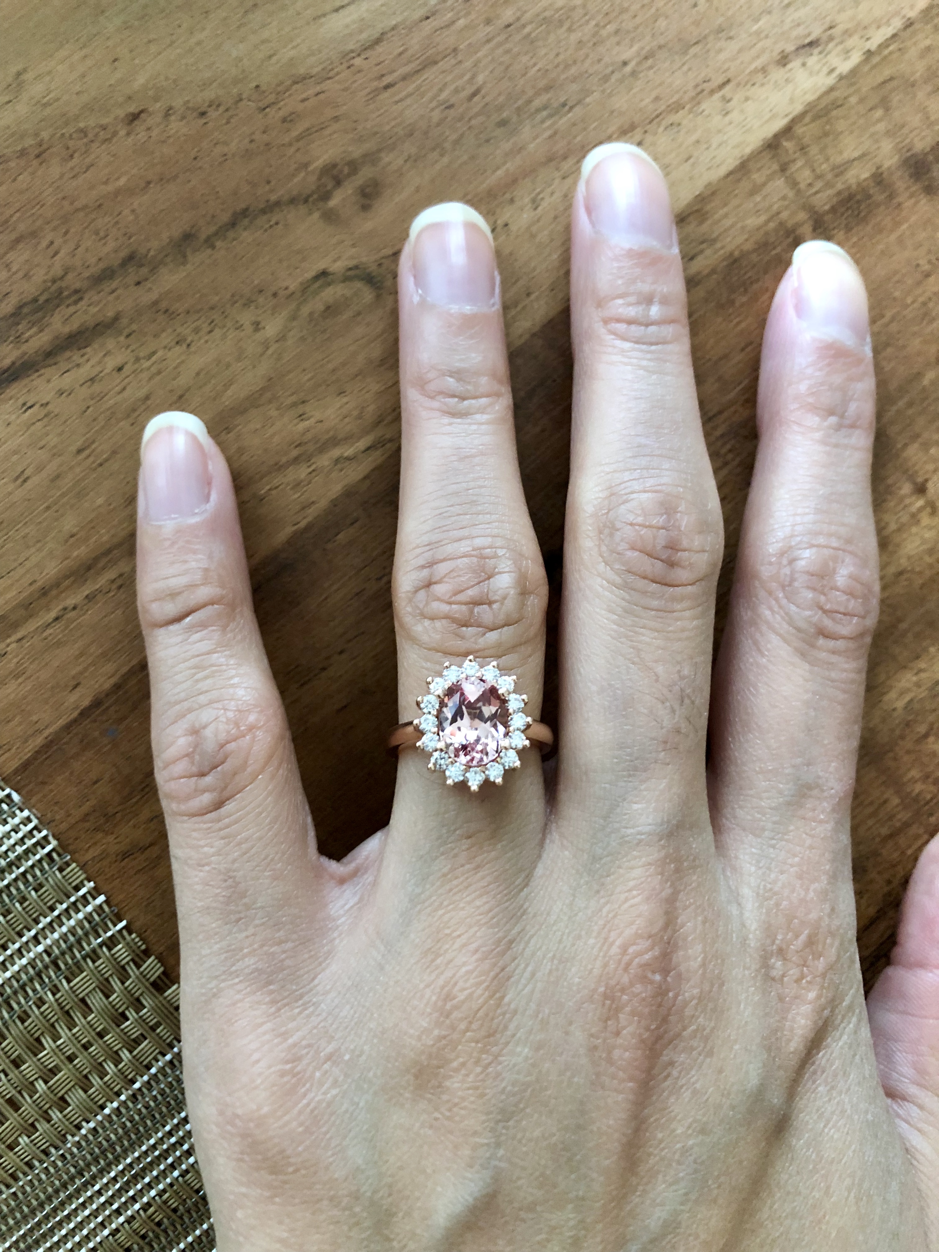 Brilliant Earth Peach Sapphire Ring