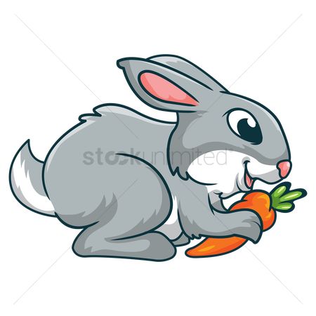 Bunny With Carrot Clipart