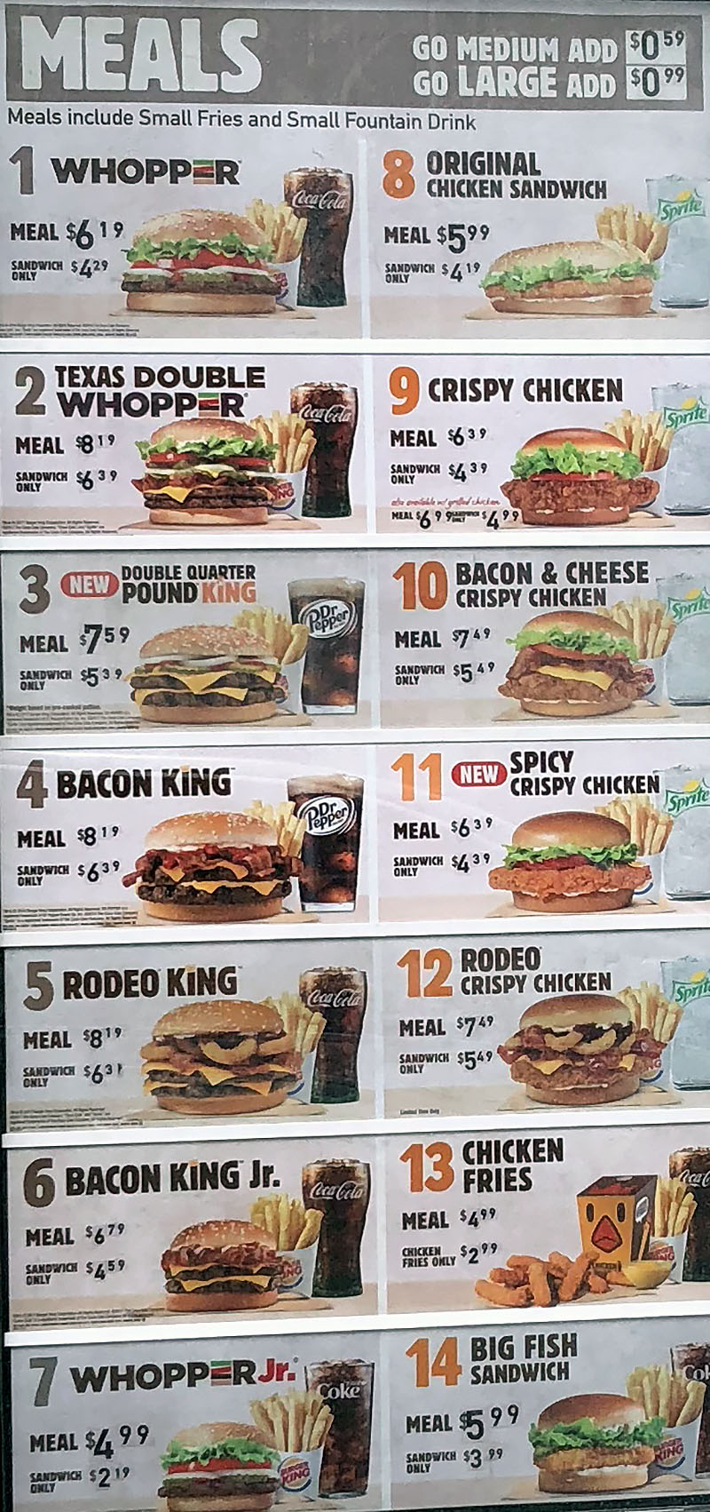 Burger King Menu Images