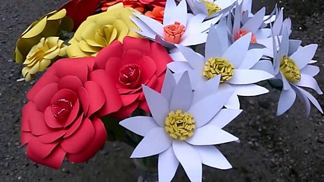 Cara Membuat Bunga Yg Mudah Dari Kertas Origami