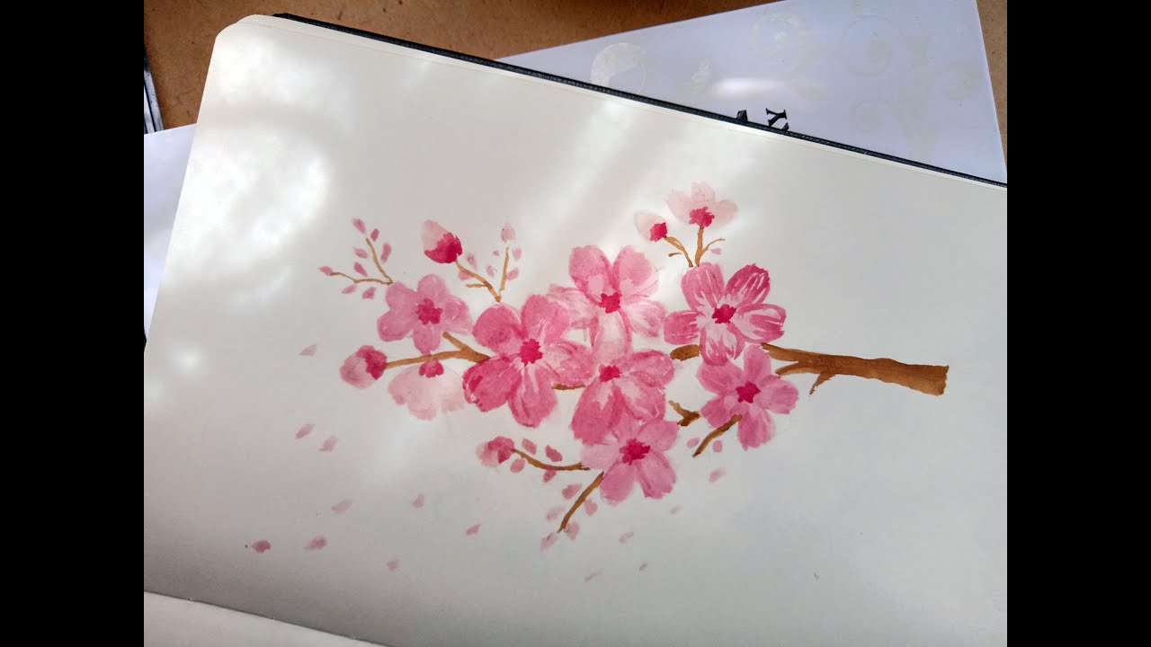 Cara Menggambar Bunga Sakura Yang Gampang