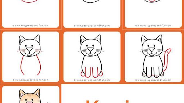 Cara Menggambar Kucing Dengan Pensil