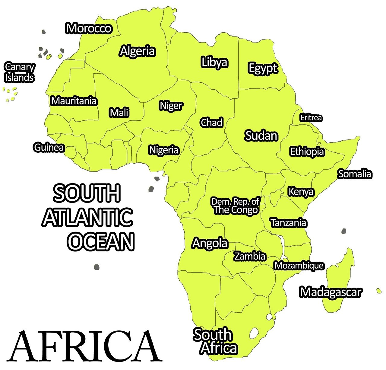 Cara Menggambar Peta Benua Afrika