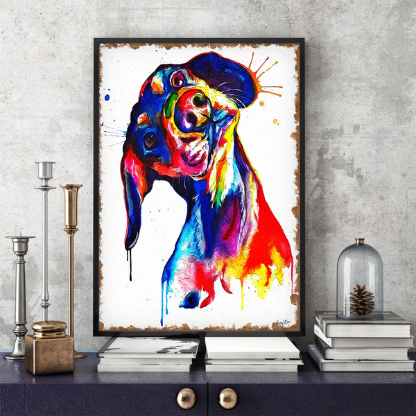 Colorful Dachshund Painting
