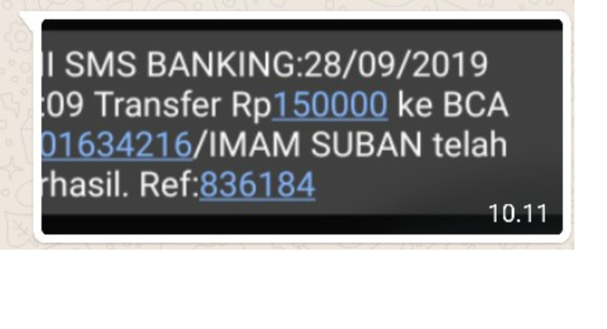 Contoh Bukti Transfer M Banking Bca Palsu