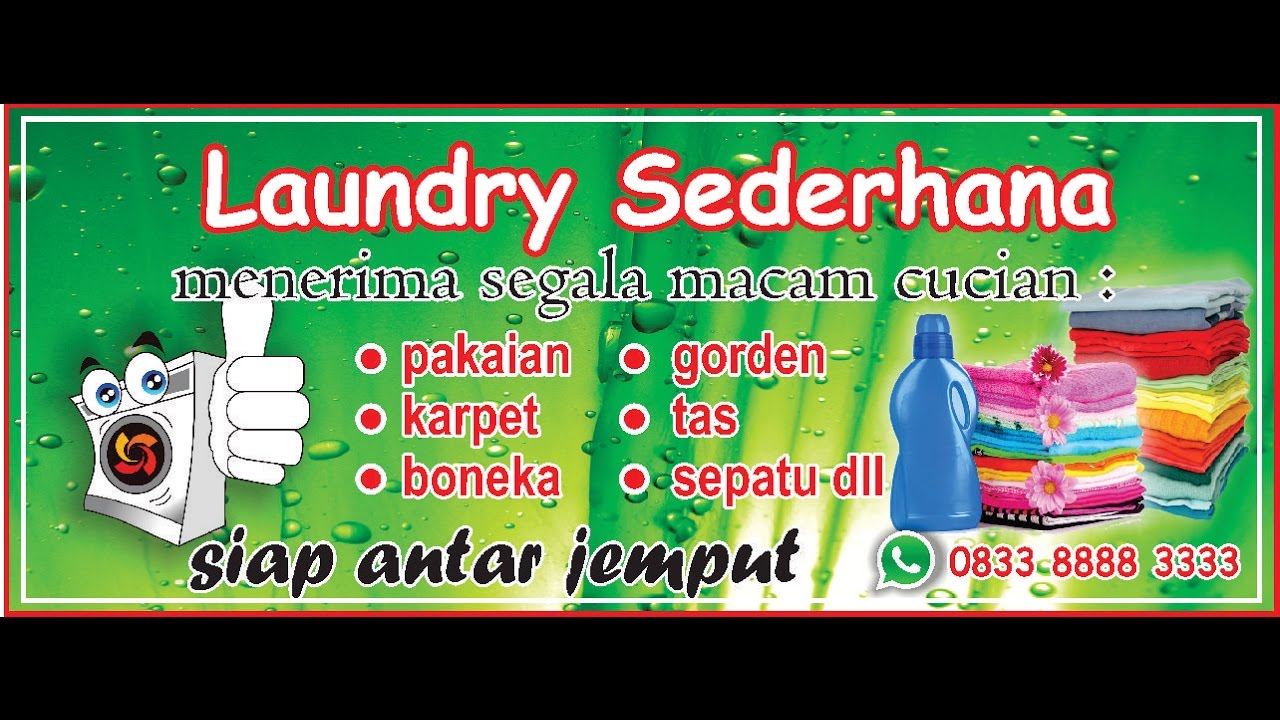 Contoh Desain Spanduk Laundry