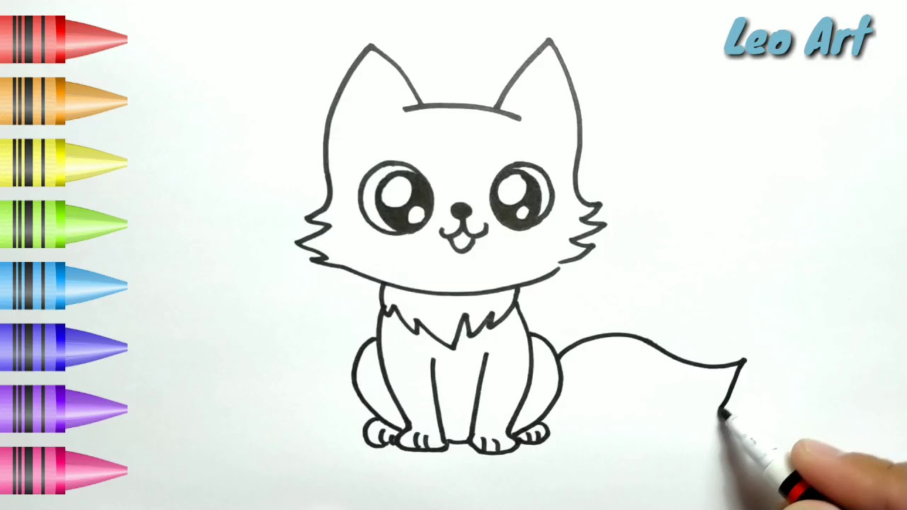 Contoh Menggambar Kucing