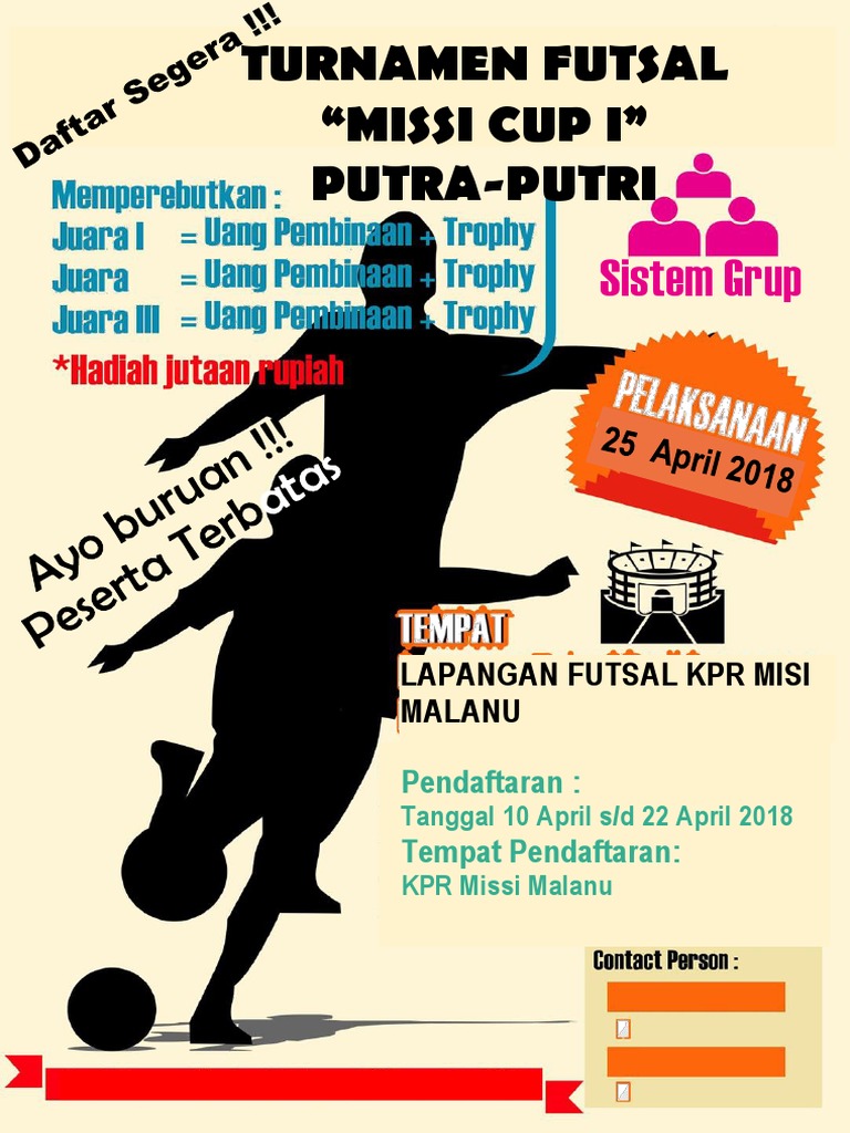 Contoh Pamflet Turnamen Futsal