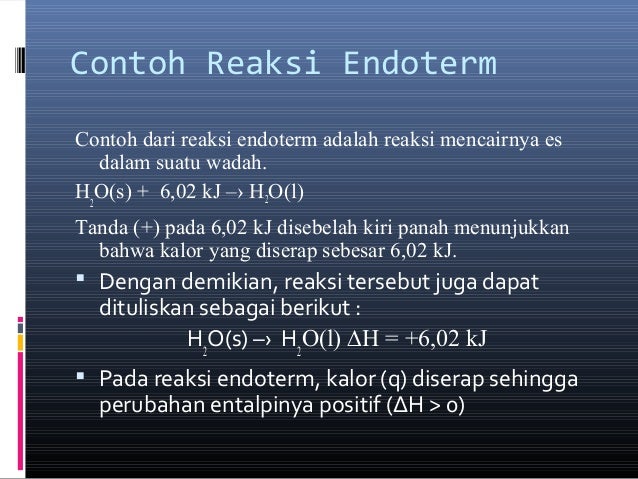 Contoh Reaksi Endoterm