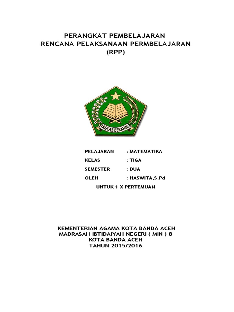 Cover Rpp K13 Revisi