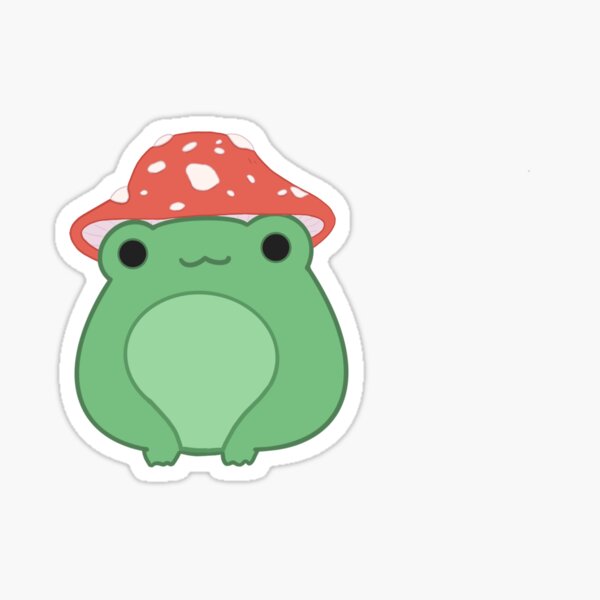 Cute Frog With Mushroom Hat
