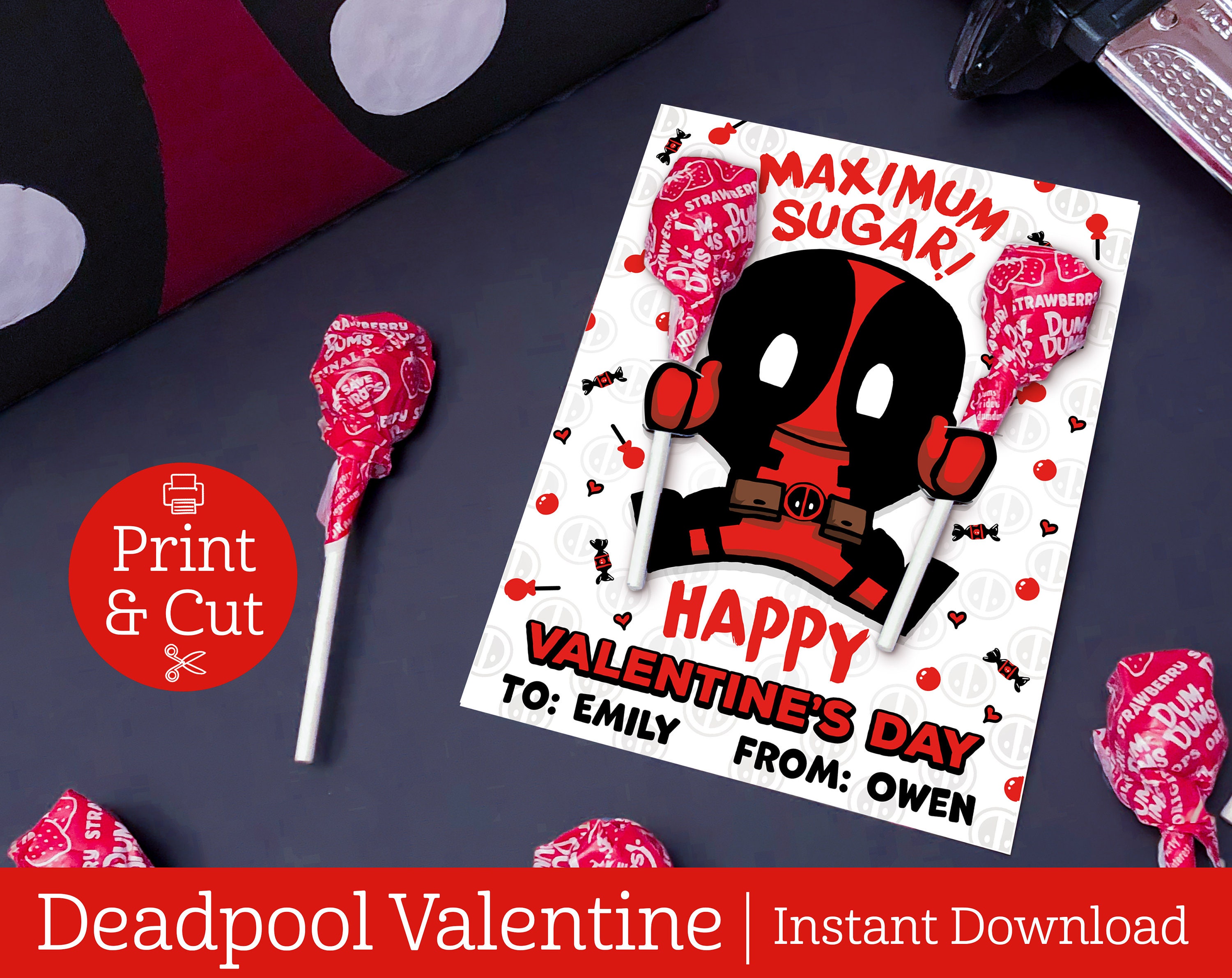 Deadpool Valentines Day Card