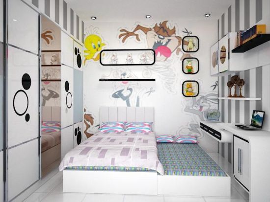 Desain Interior Kamar Tidur Anak Perempuan Minimalis