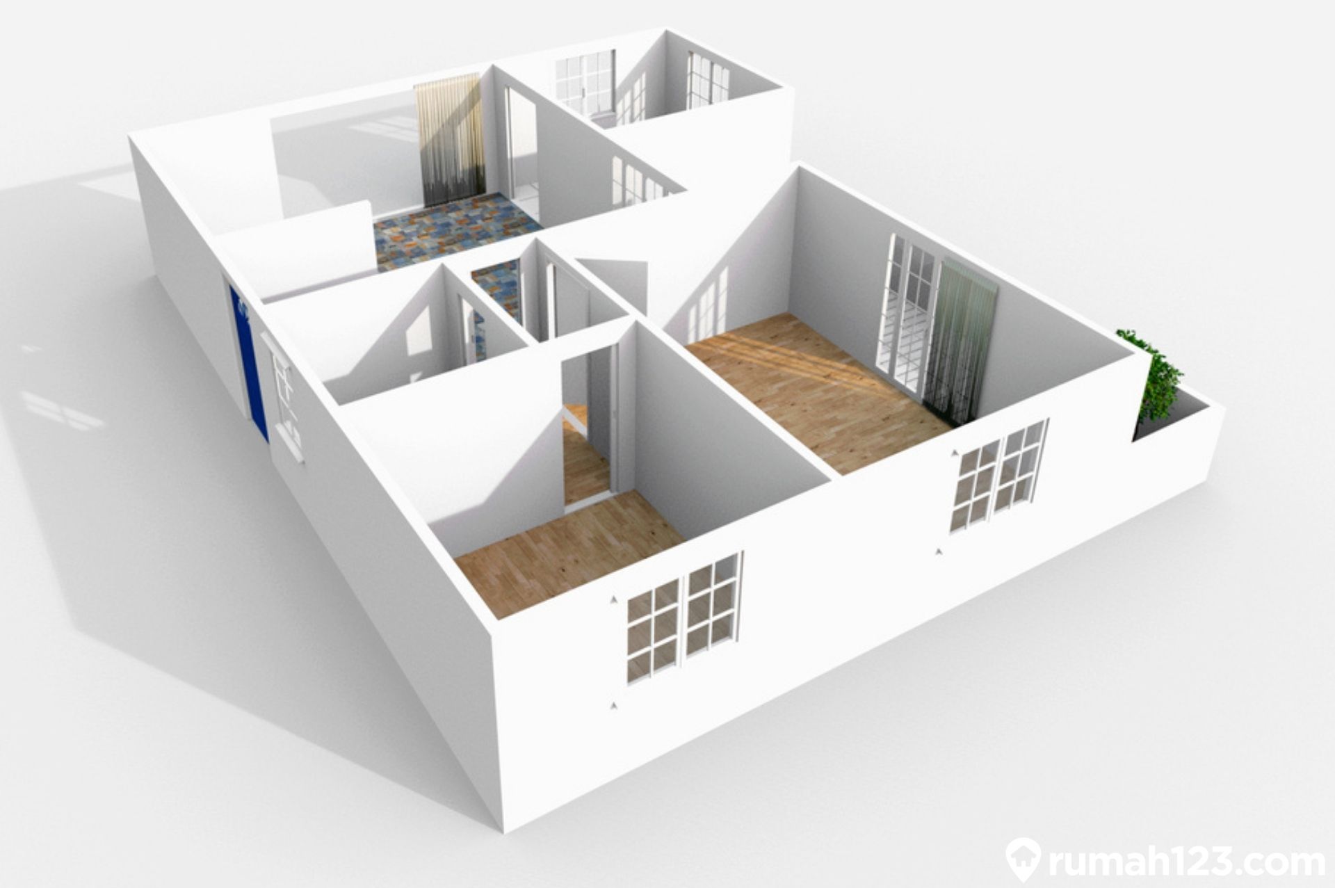 Desain Rumah Minimalis 3 Kamar 2 Kamar Mandi