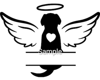 Dog With Angel Wings Silhouette
