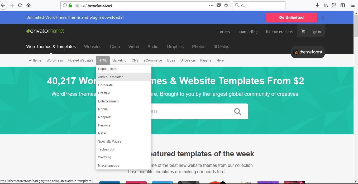 Download Template Themeforest