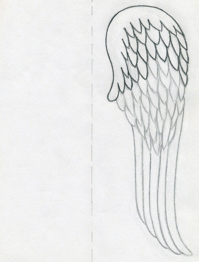 Drawing Angel Wings Step By Step