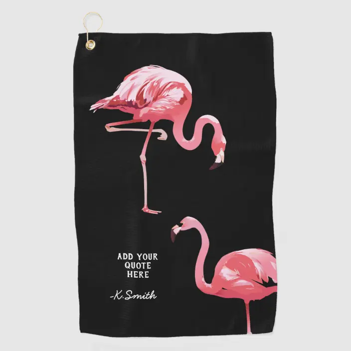 Flamingo Golf Towel