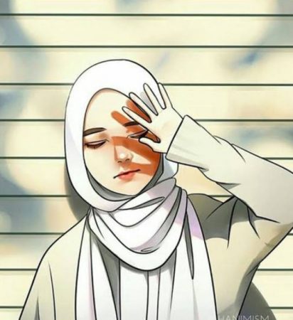 Foto Kartun Muslimah Berkacamata