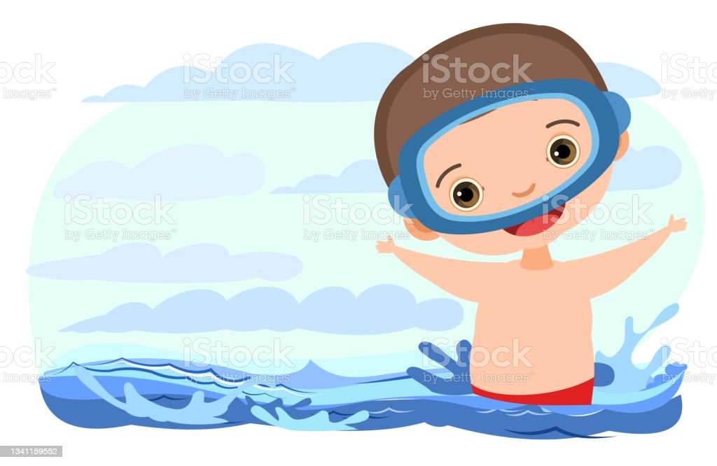 Gambar Anak Sedang Berenang
