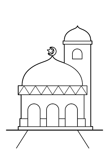 Gambar Animasi Masjid Sederhana
