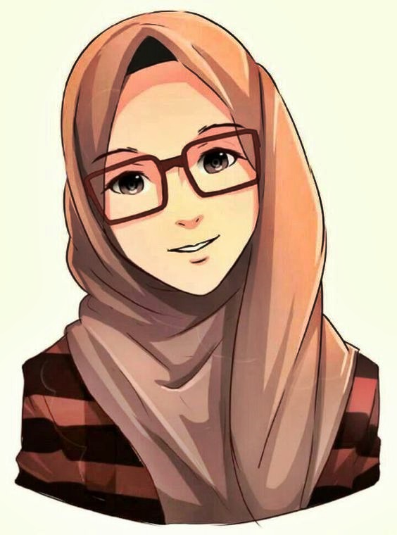 Gambar Anime Muslimah Berkacamata