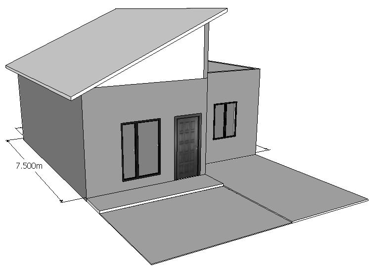 Gambar Bangunan 2d Simple Menggunakan Shape Pada Corel Draw