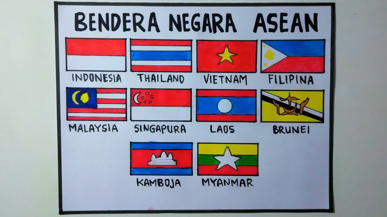 Gambar Bendera Bendera Negara Asean