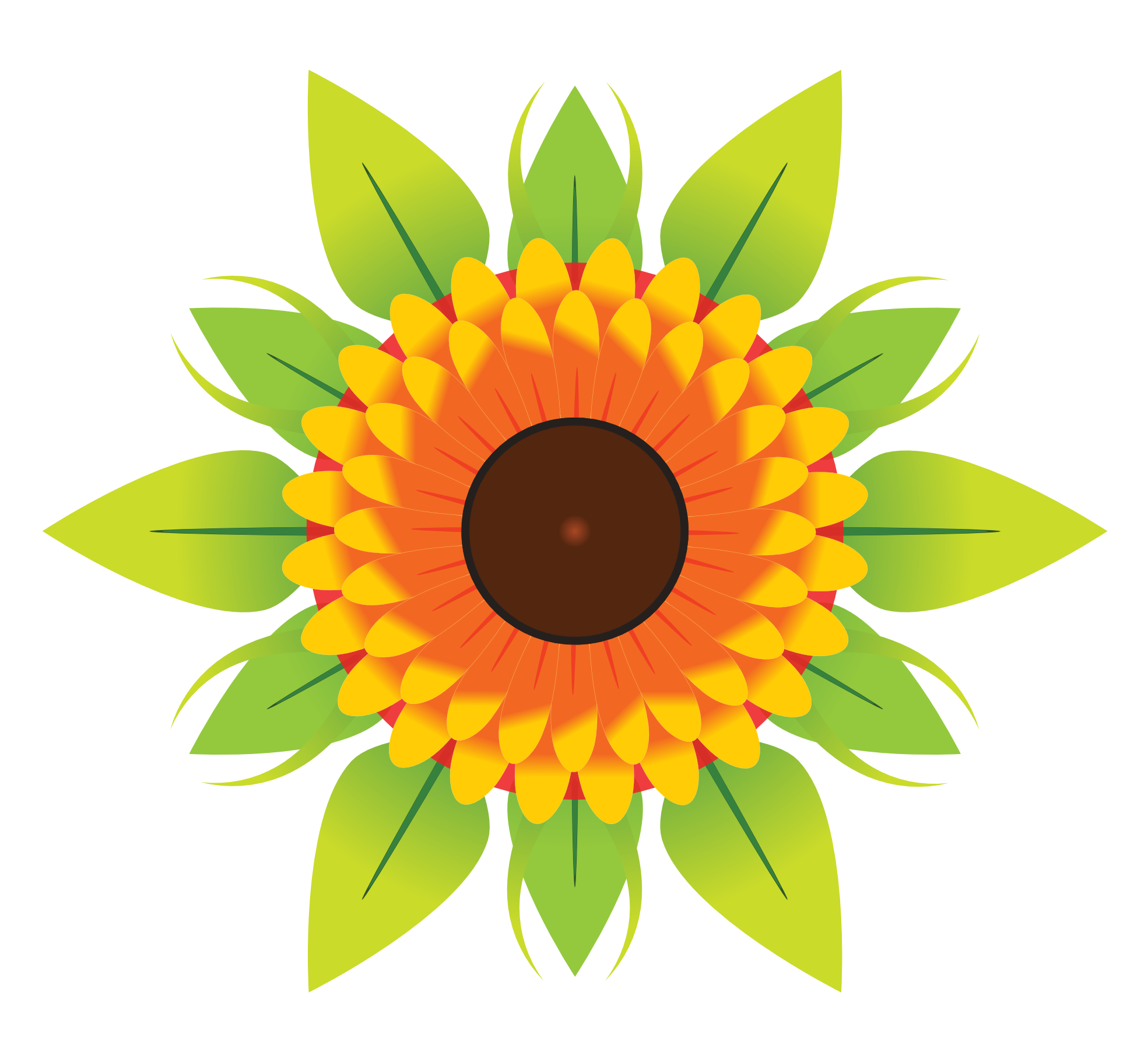 Gambar Bunga Matahari Vektor