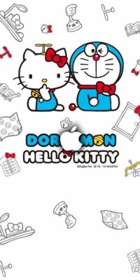 Gambar Hello Kitty Dan Doraemon