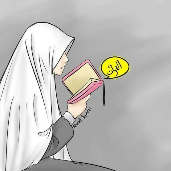 Gambar Ilustrasi Karikatur Muslimah