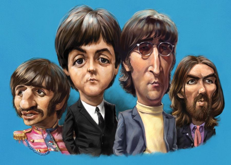 Gambar Karikatur The Beatles
