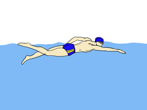 Gambar Kartun Anak Berenang