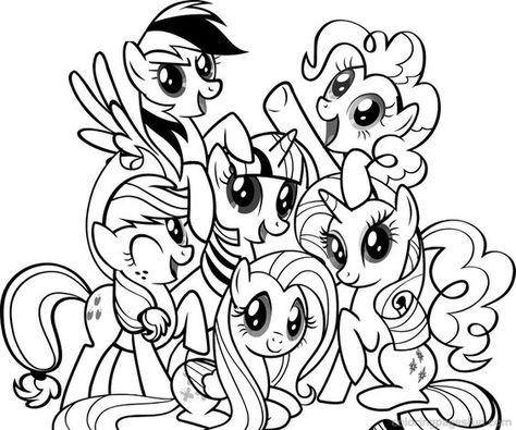 Gambar Kartun Mewarnai Little Pony