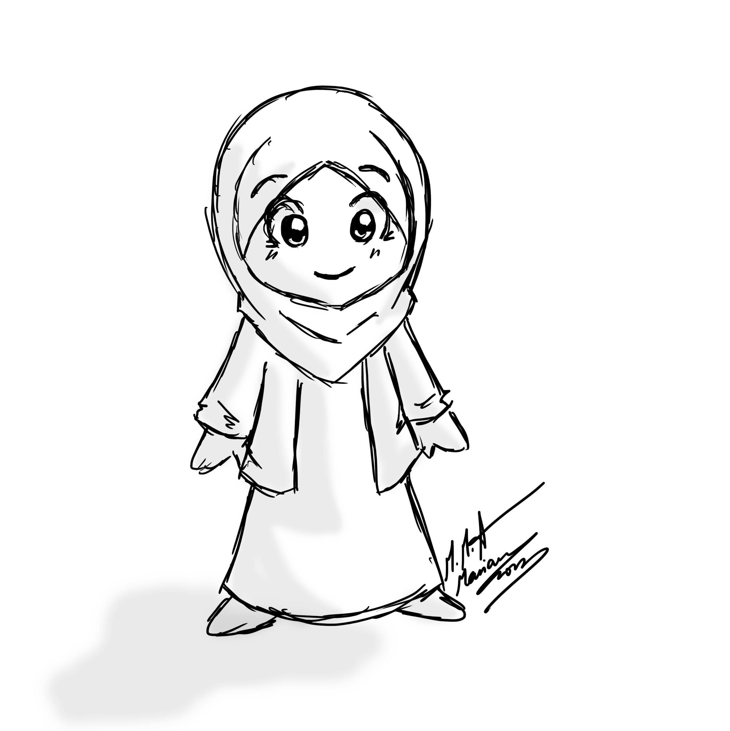Gambar Kartun Muslimah Untuk Logo Olshop