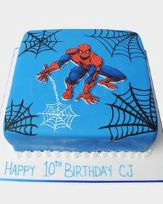 Gambar Kue Ultah Spiderman Kotak