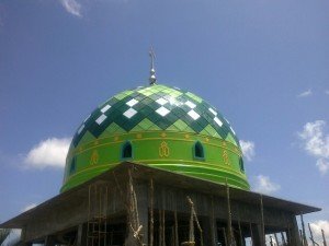Gambar Masjid Warna Hijau