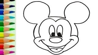 Gambar Mewarnai Mickey Mouse
