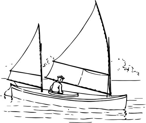 Gambar Perahu Hitam Putih