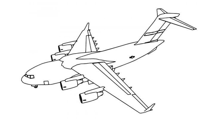 Gambar Pesawat Kartun Mudah